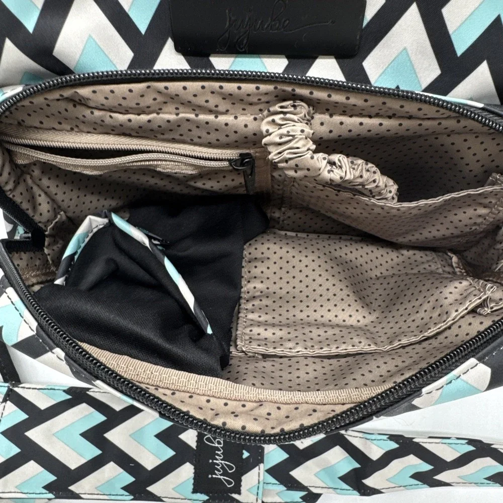 NWT Ju-Ju-Be B.F.F. Backpack Baby Diaper Bag Black Diamond Machine Washable Tote